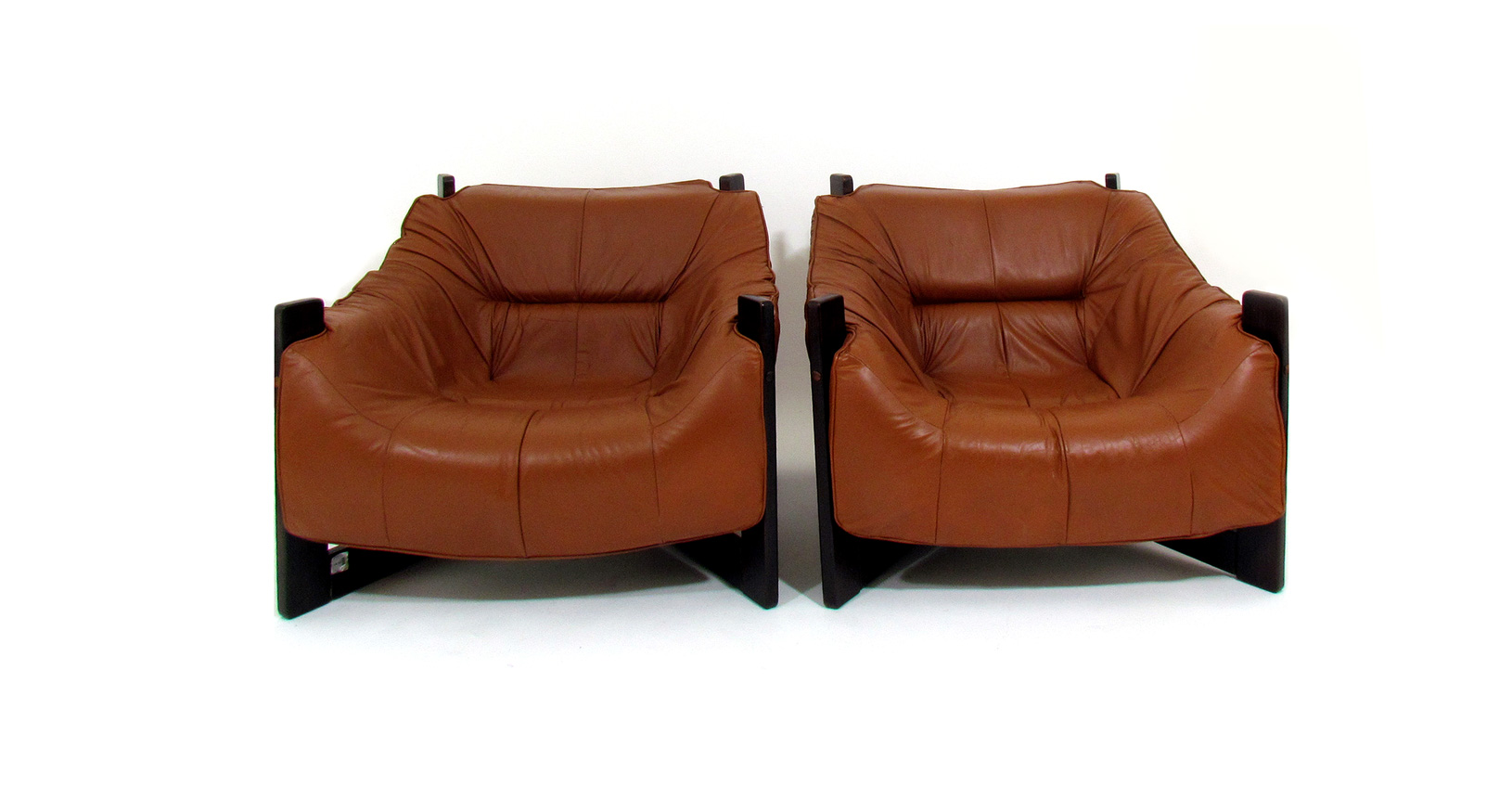 Percival Lafer Armchairs Brasilian Leather Rosewood