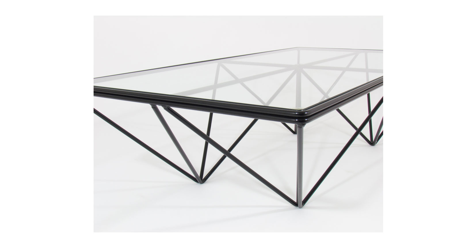 alanda paolo piva coffee table tavolo metal crystal cristallo metallo telaio
