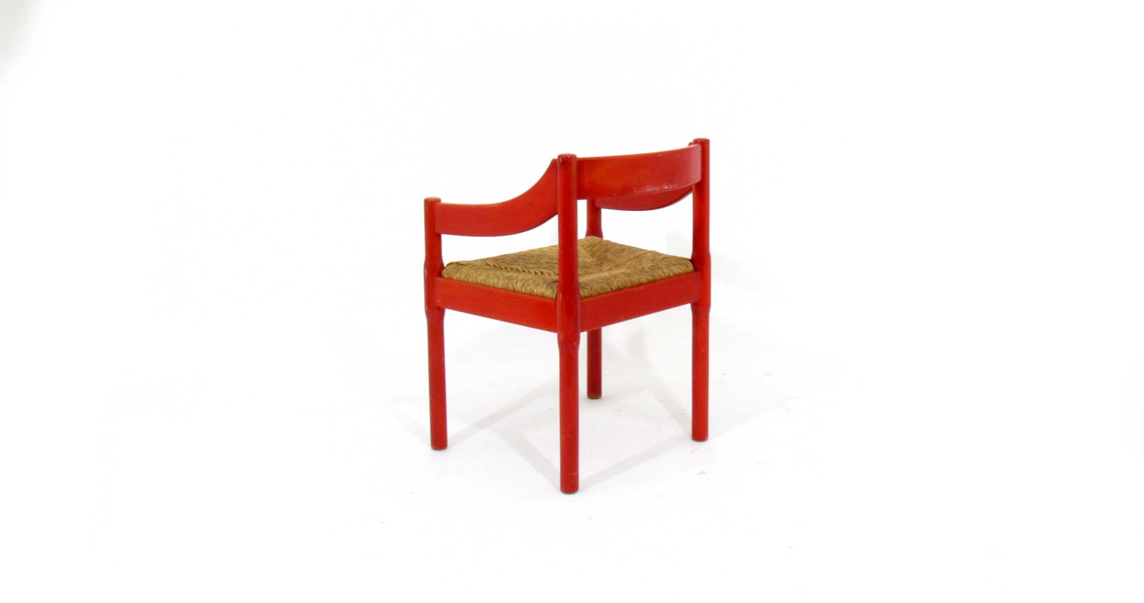 carimate vico magistretti cassina wooden chair straw seat vintage iconic design furniture