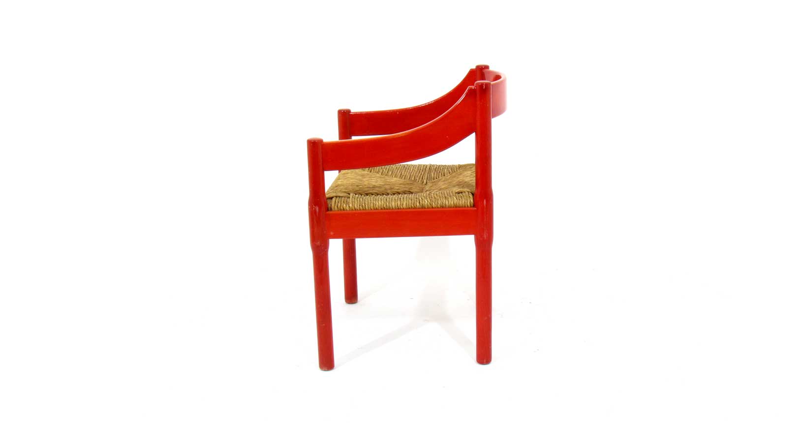 carimate vico magistretti cassina wooden chair straw seat vintage iconic design furniture
