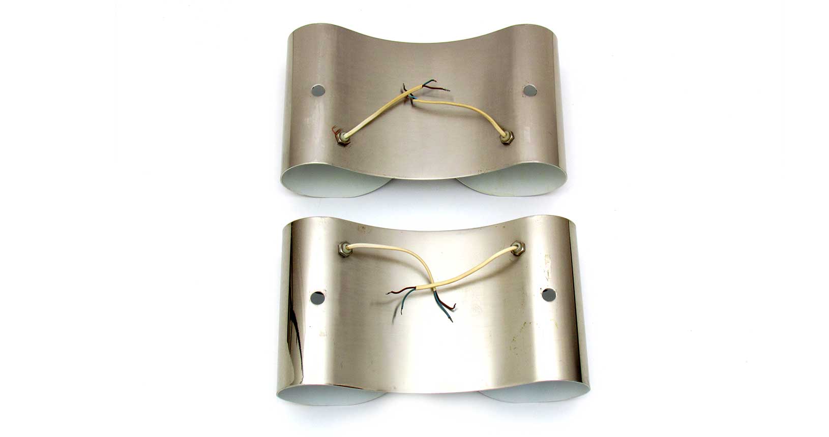 Foglio applique tobia scarpa floss chrome brass wall lamp vintage design iconic design
