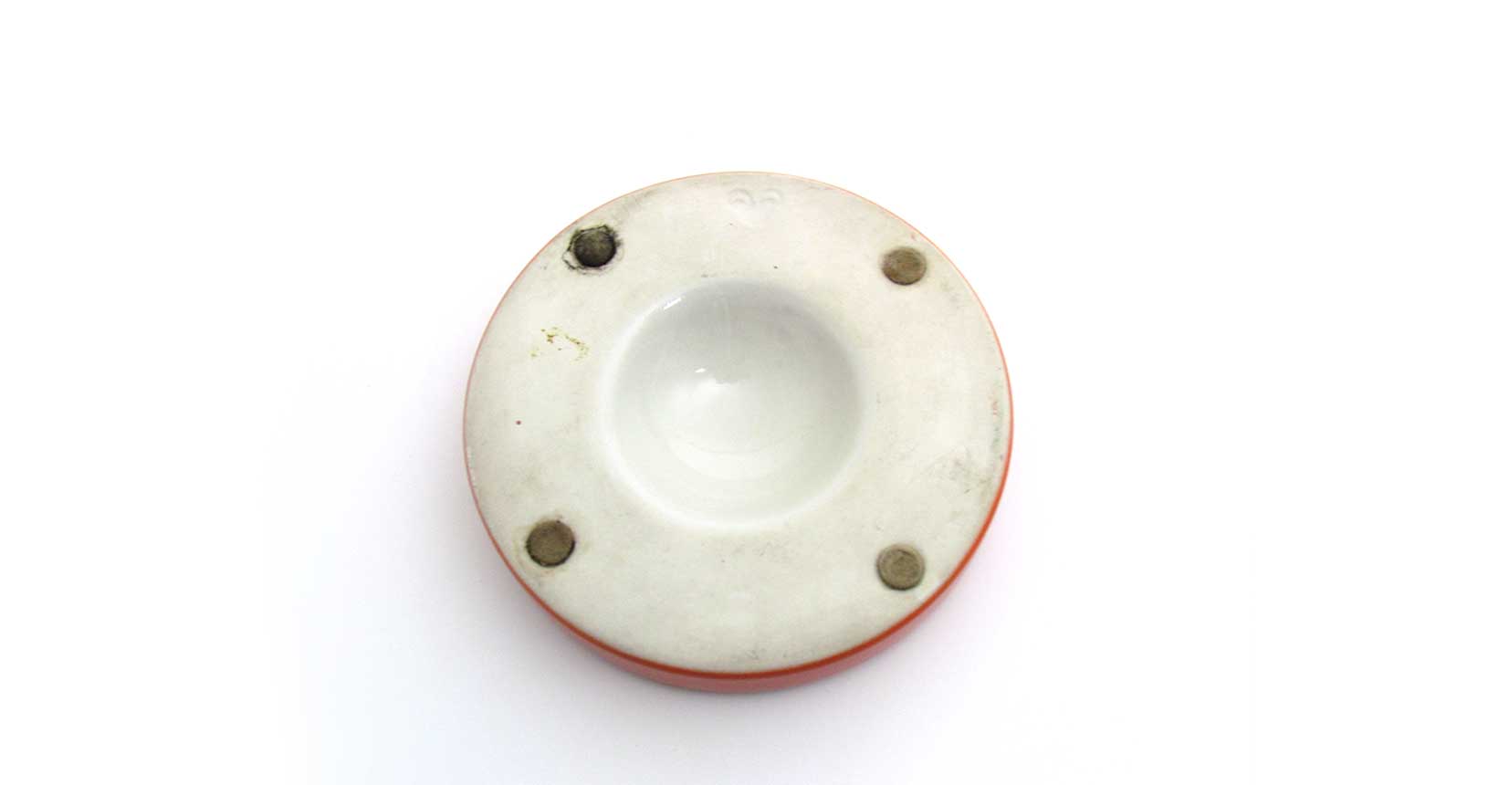 brambilla red rosso posacenere ashtray ceramica design vintage iconic design furniture mangiarotti