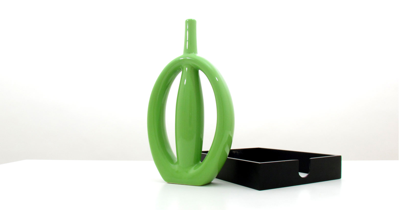 green vase cassina '70 ceramica ceramic verde vintage design