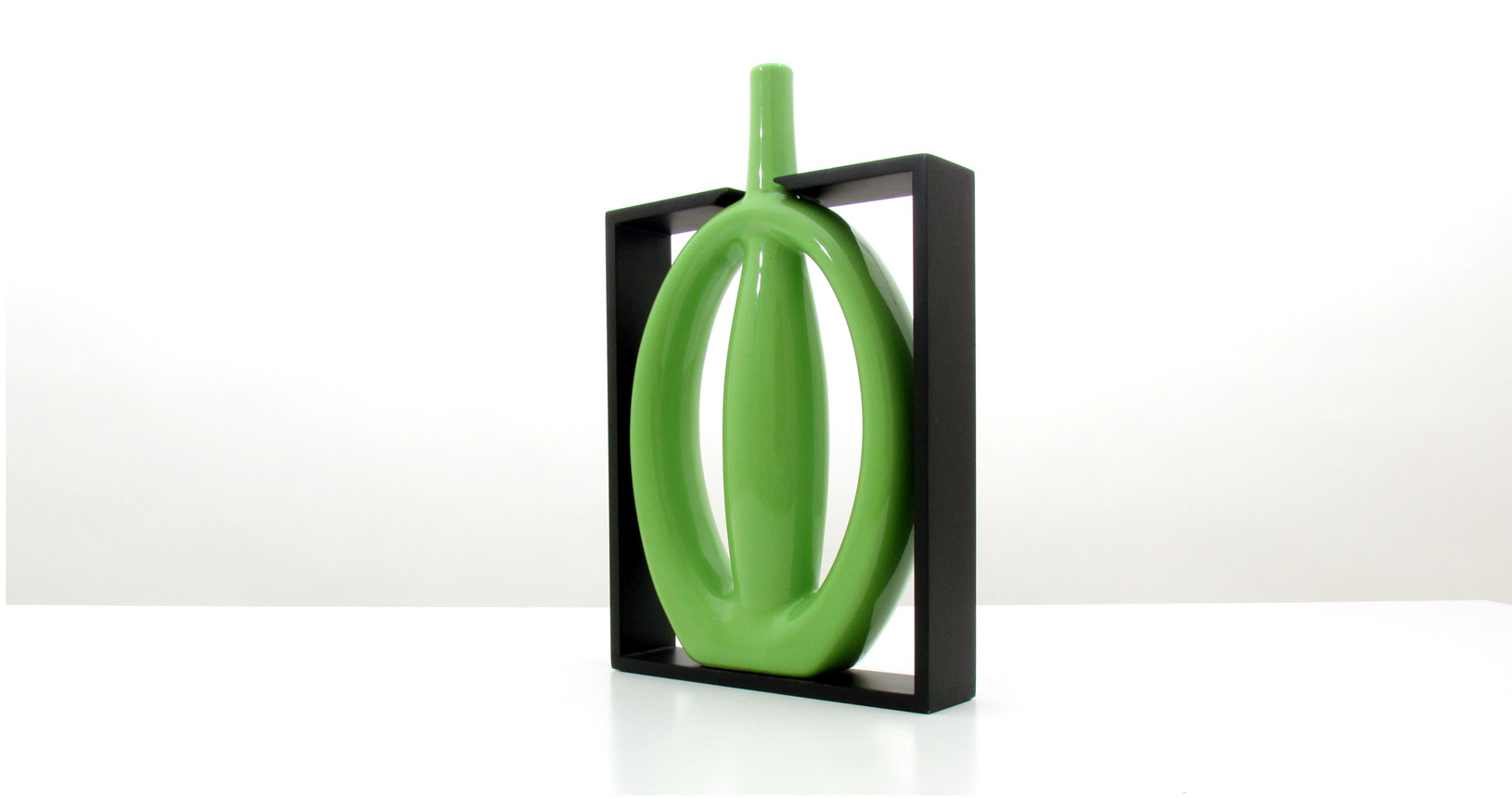 green vase cassina '70 ceramica ceramic verde vintage design